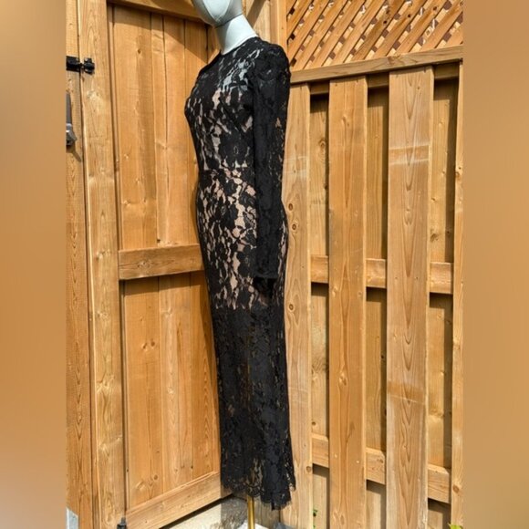 🆕 BRONX & BANCO 🧿 NWOT Colette Noir Black Lace Gown, Sz XS US 2 - Picture 5 of 16